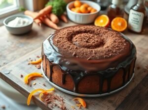 Bolo de Cenoura Fit com Chocolate Vegano