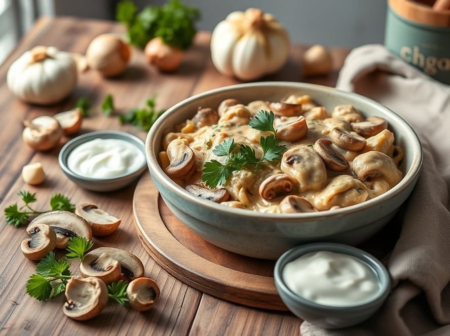 Estrogonofe Vegano de Cogumelos: Uma Delícia Sustentável