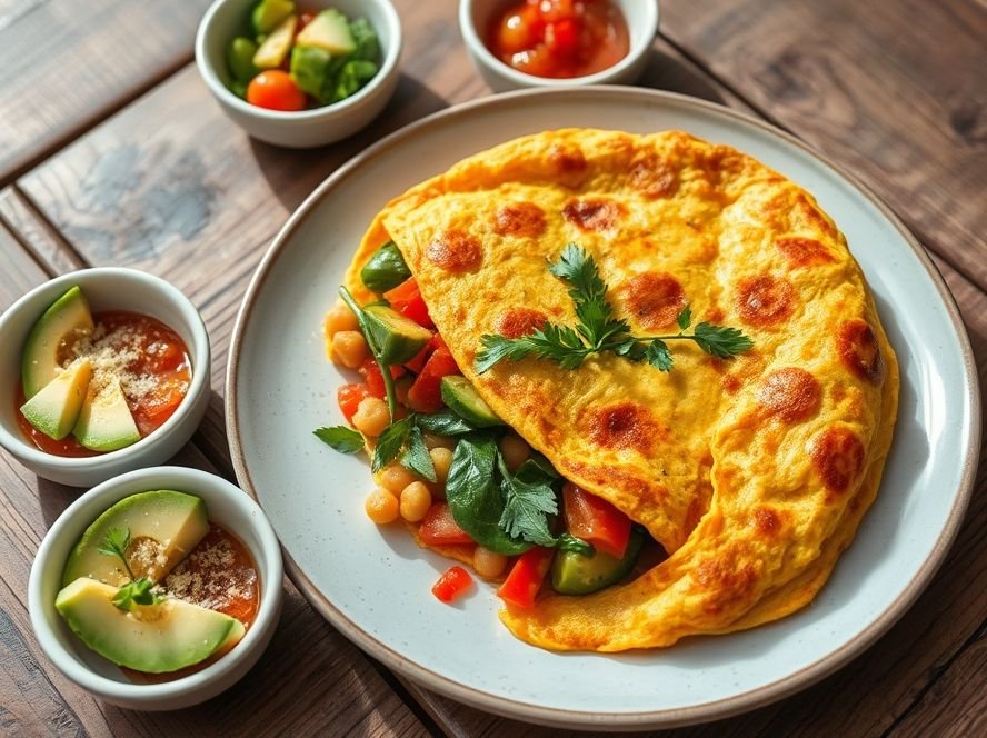 Omelete Vegano de Grão de Bico: Uma Delícia Nutritiva e Sustentável