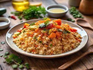 Cuscuz Marroquino Colorido com Legumes Energizantes