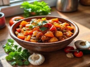 Chakalaka Sul-Africano Picante com Legumes Coloridos