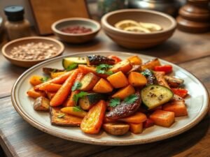 Legumes Marroquinos Assados com Especiarias do Oriente