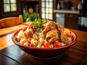 Arroz com Frango Caipira da Roça