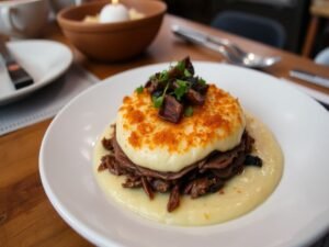 Escondidinho de Carne Seca com Purê de Mandioquinha