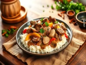 Strogonoff de Carne Tropical