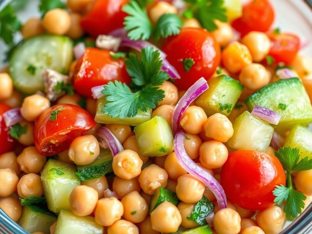 Deliciosa Salada de Grão de Bico: Nutrição e Sabor em Cada Garfada