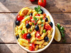 Salada de Macarrão Fria Tropical