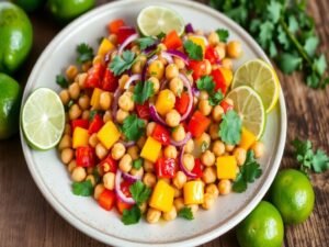 Salada de Grão de Bico Tropical